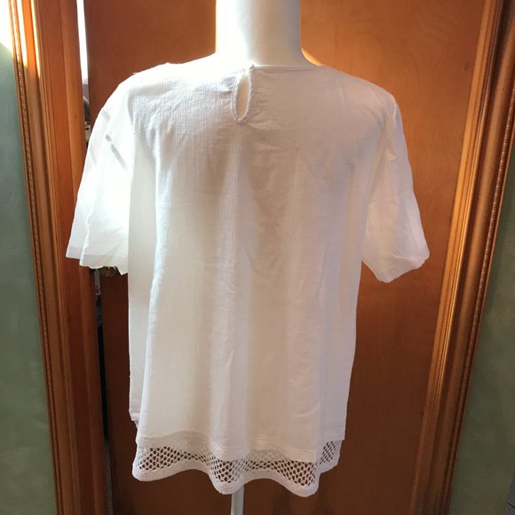 Alfred Dunner White Short Sleeve Woman's Top - Picture 7 of 14